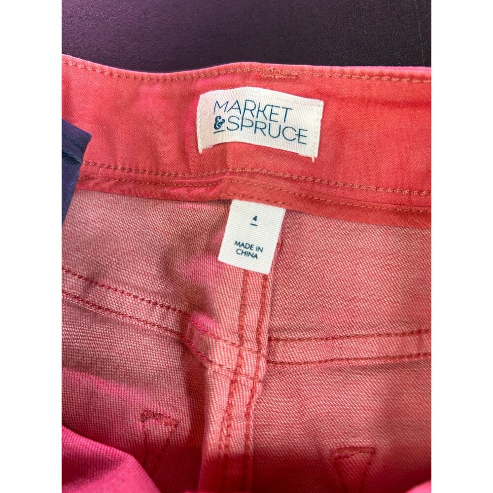 Market & Spruce Stitch Fix Women's Denim Shorts 2 Pair Navy + Coral Size 4 NWT - Picture 6 of 9